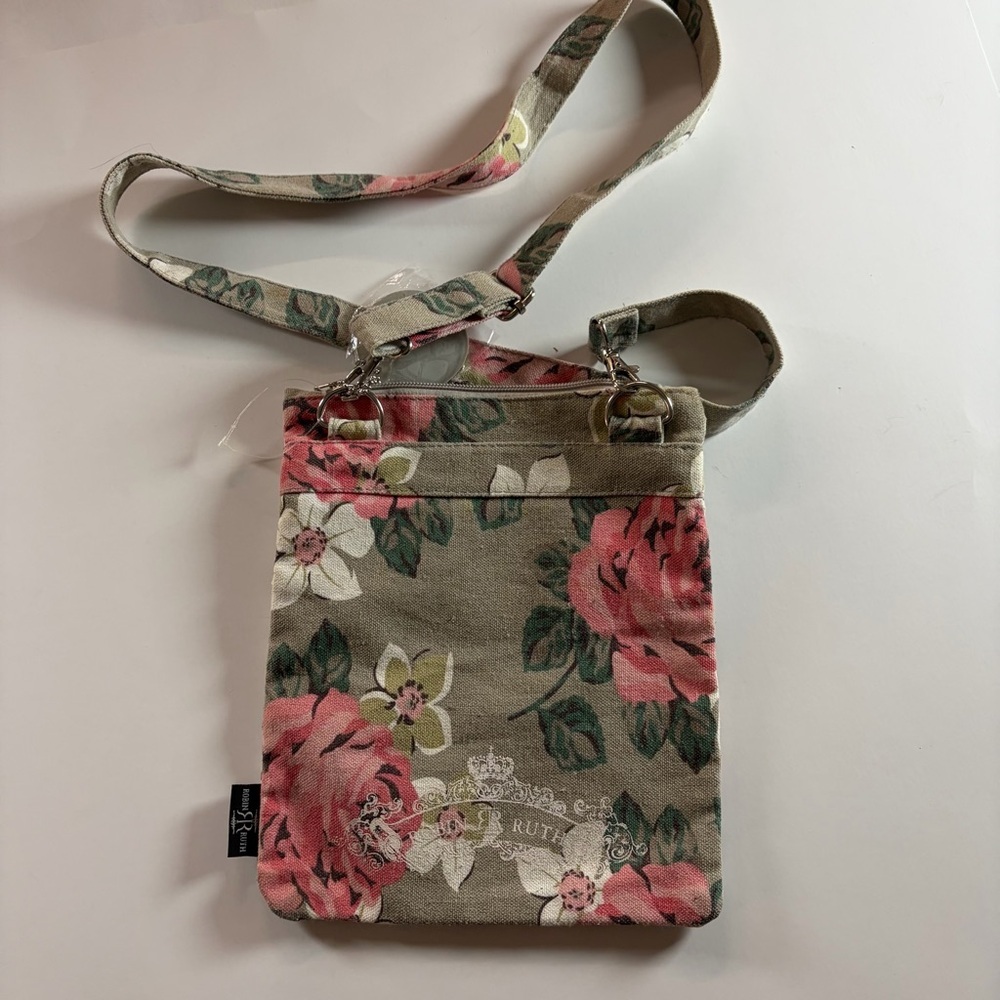 Robin Ruth Texas Floral Canvas Crossbody Bag – New - Picture 2 of 7